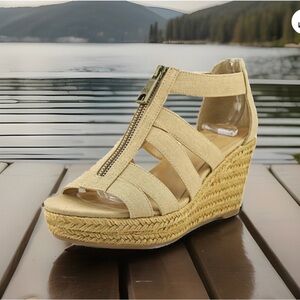Lauren Ralph Lauren Beige Wedge Sandals